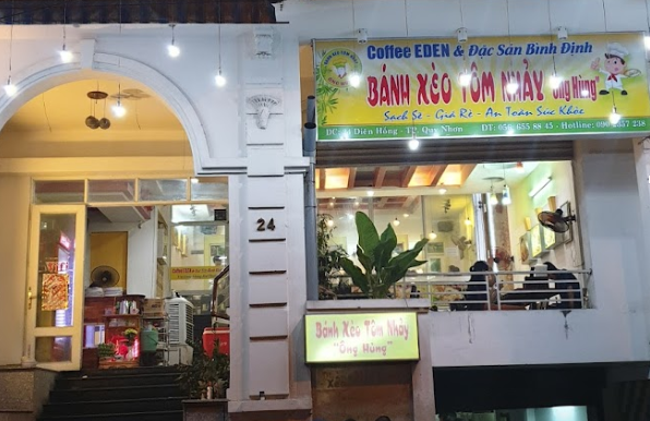 Quán bánh xèo tôm nhảy Ông Hùng ngon nức tiếng tại Quy Nhơn