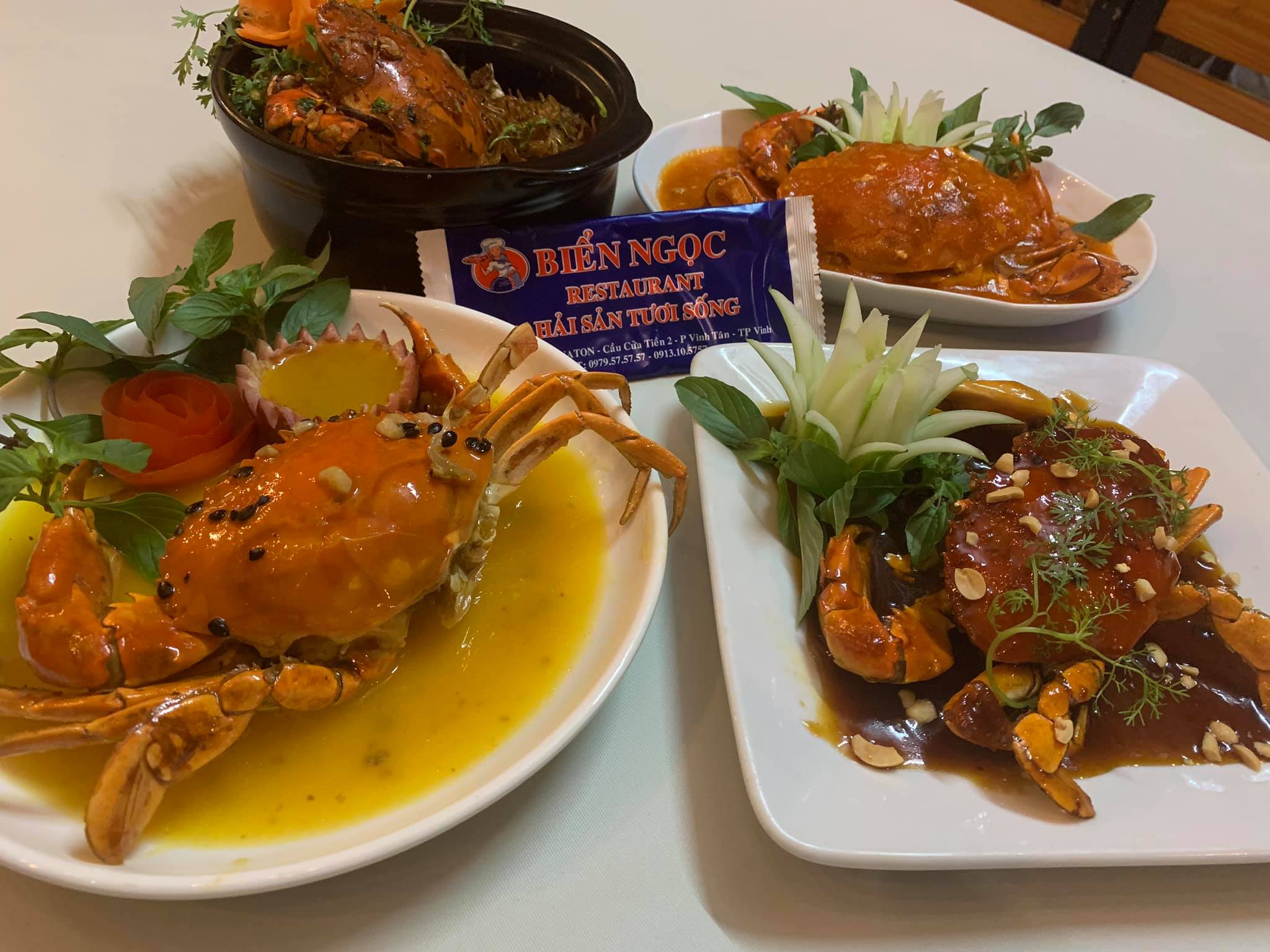 Nhà hàng Biển Ngọc được biết đến với nguồn hải sản tươi sống