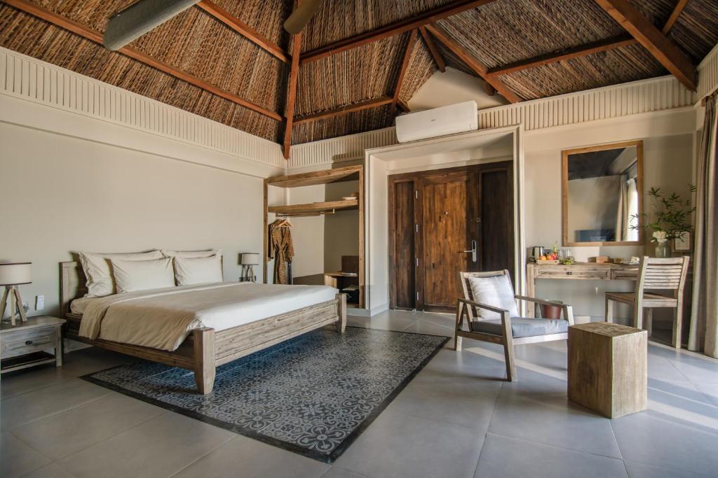 Khu vực phòng ngủ mang đến cho du khách cảm giác yên bình